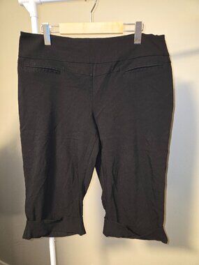 Reitmans Petites Black Bermuda Shorts Size 14P